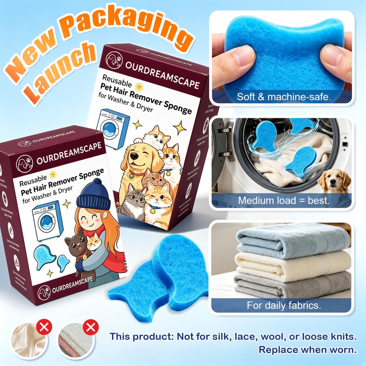 Dreamscape Laundry Sponge - 6 Pack